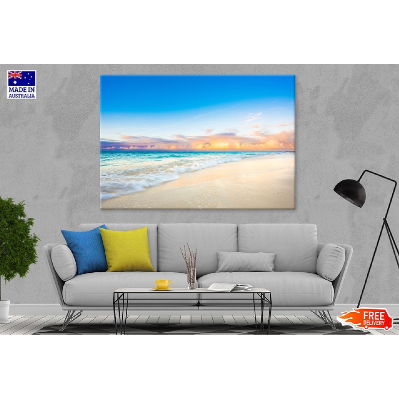 Blue Caribbean Sea & Sky Scenery Photograph Print 100% Australian Made