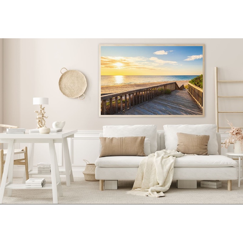 Boardwalk to O'Sullivan Beach View Photograph Home Decor Premium Quality Poster Print Choose Your Sizes