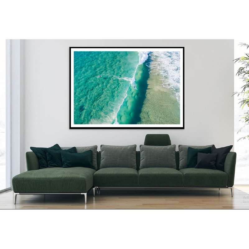 Surfer on Wave at Beach Photograph Australia Home Decor Premium Quality Poster Print Choose Your Sizes