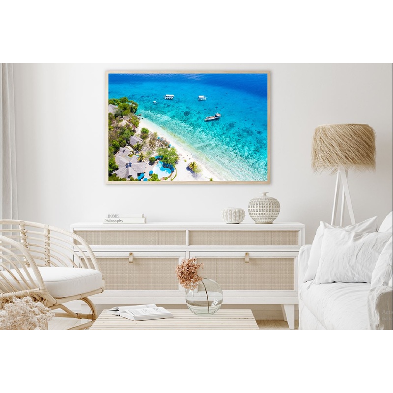 SuSumilon Island Beach Aerial Photograph Home Decor Premium Quality Poster Print Choose Your Sizes