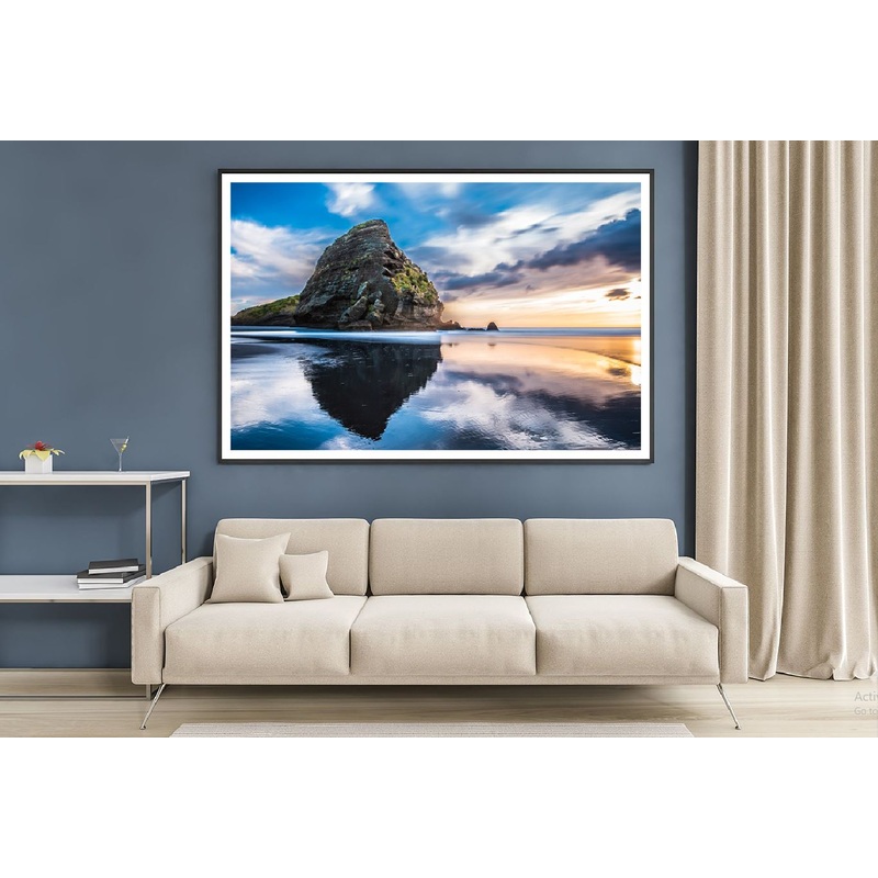 Taitomo Island Piha Beach Sunset Photograph Home Decor Premium Quality Poster Print Choose Your Sizes