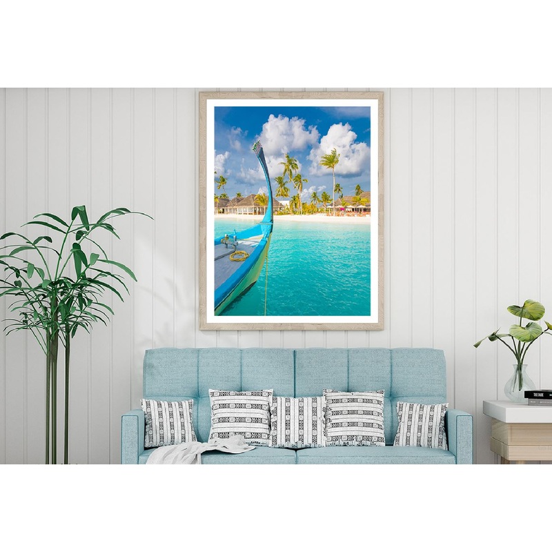 Traditional Boat Dhoni Sea Lagoon View Home Decor Premium Quality Poster Print Choose Your Sizes
