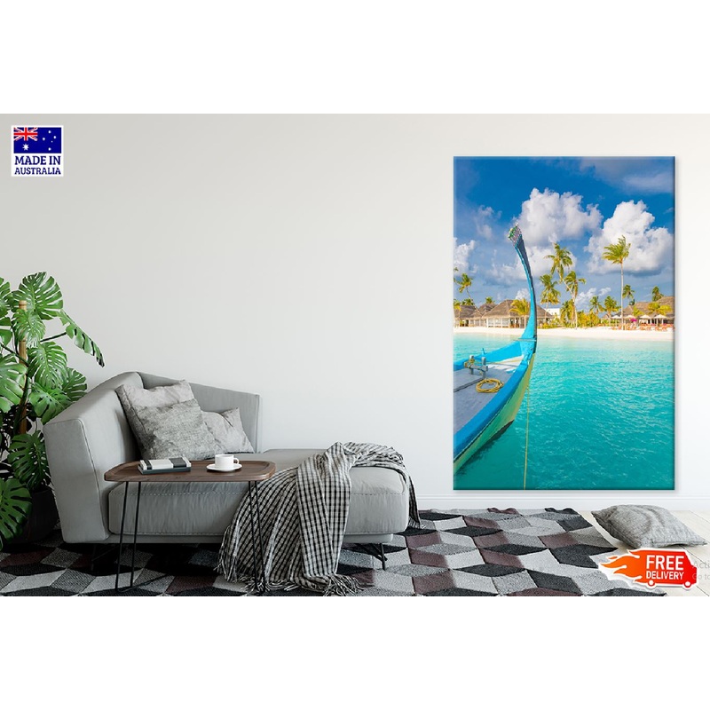 Traditional Boat Dhoni Sea Lagoon View Photograph Print 100% Australian Made