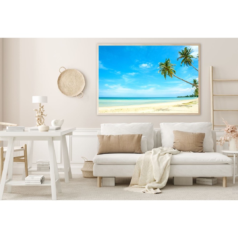Tropical Beach in Maldives Island View Photograph Home Decor Premium Quality Poster Print Choose Your Sizes