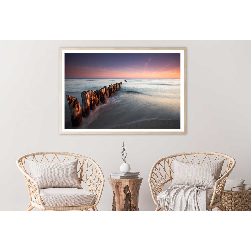 Baltic Sea Coast Sunset Scenery Photograph Home Decor Premium Quality Poster Print Choose Your Sizes