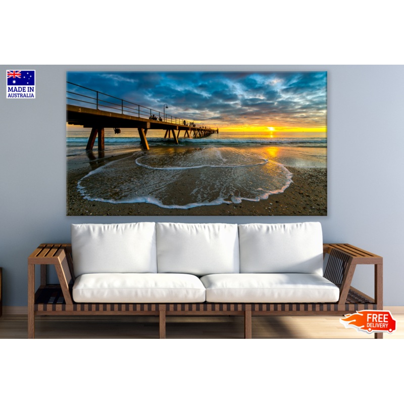 Beach Pier Sunset Photograph Print 100% Australian Made