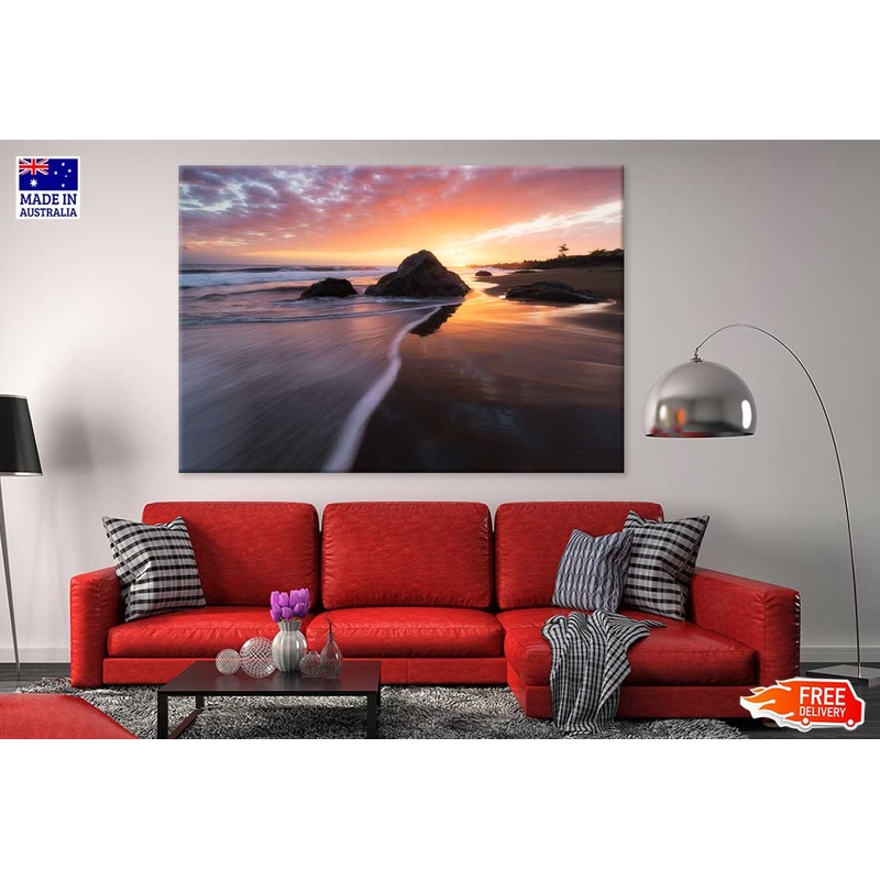 Sunset at Bois Blanc Beach View Photograph Print 100% Australian Made