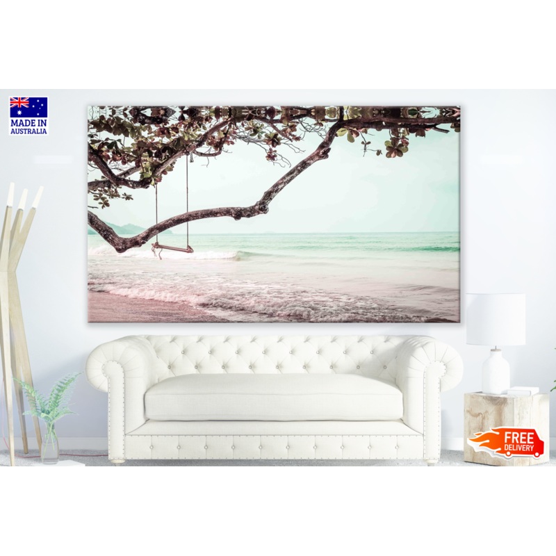 Swing on a Tree Near Beach Print 100% Australian Made