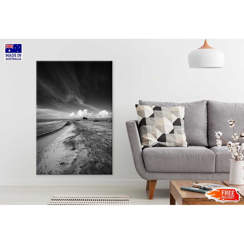 Torre Flavia Beach B&W Photograph Print 100% Australian Made