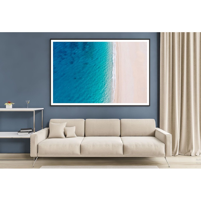 White Sandy Beach Aerial View Greece Home Decor Premium Quality Poster Print Choose Your Sizes