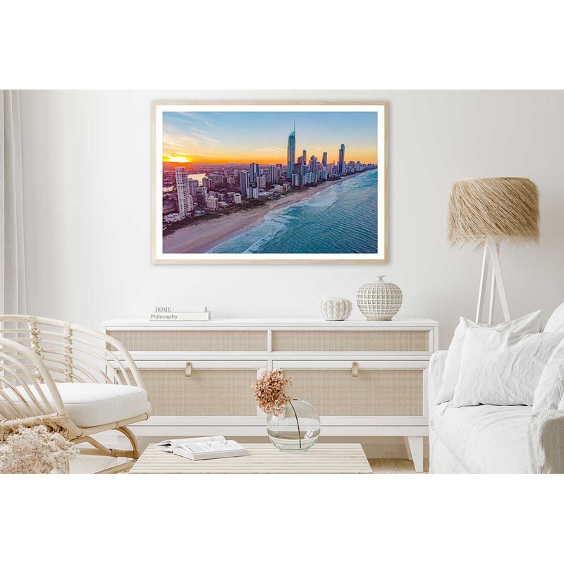 Beach & Gold Coast Sunset View Photograph Home Decor Premium Quality Poster Print Choose Your Sizes