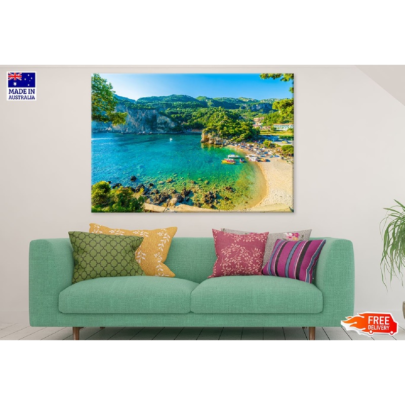 Beach in Paleokastritsa Greece Photograph Print 100% Australian Made
