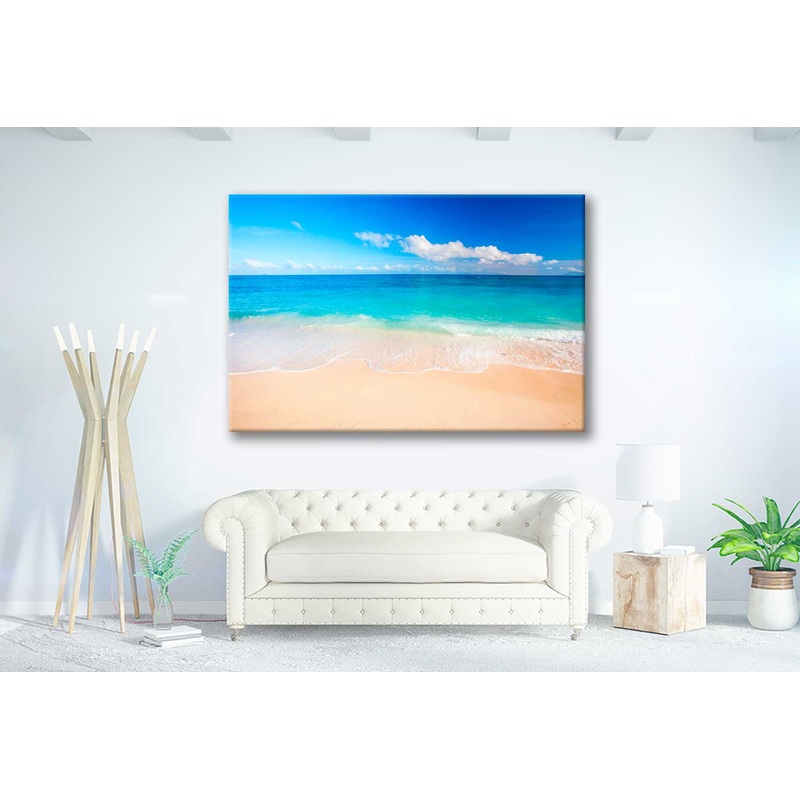 Bella Home Beautiful Beach & Tropical Sea Print Canvas Ready to hang