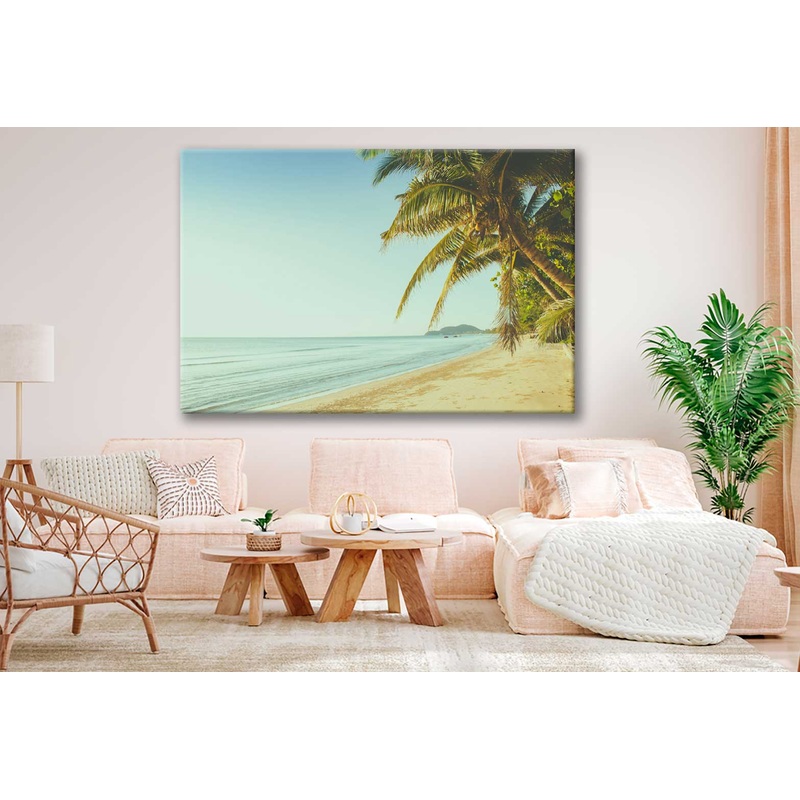 Bella Home Palm Trees Near Chao Lao Beach Print Canvas Ready to hang