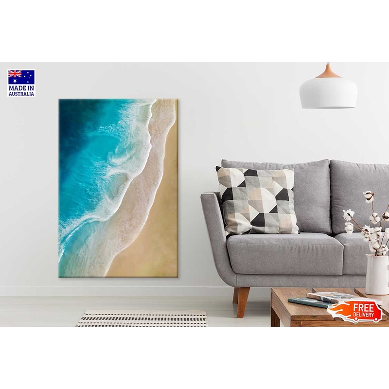 Summer Sunny Beach Aerial View Photograph Print 100% Australian Made