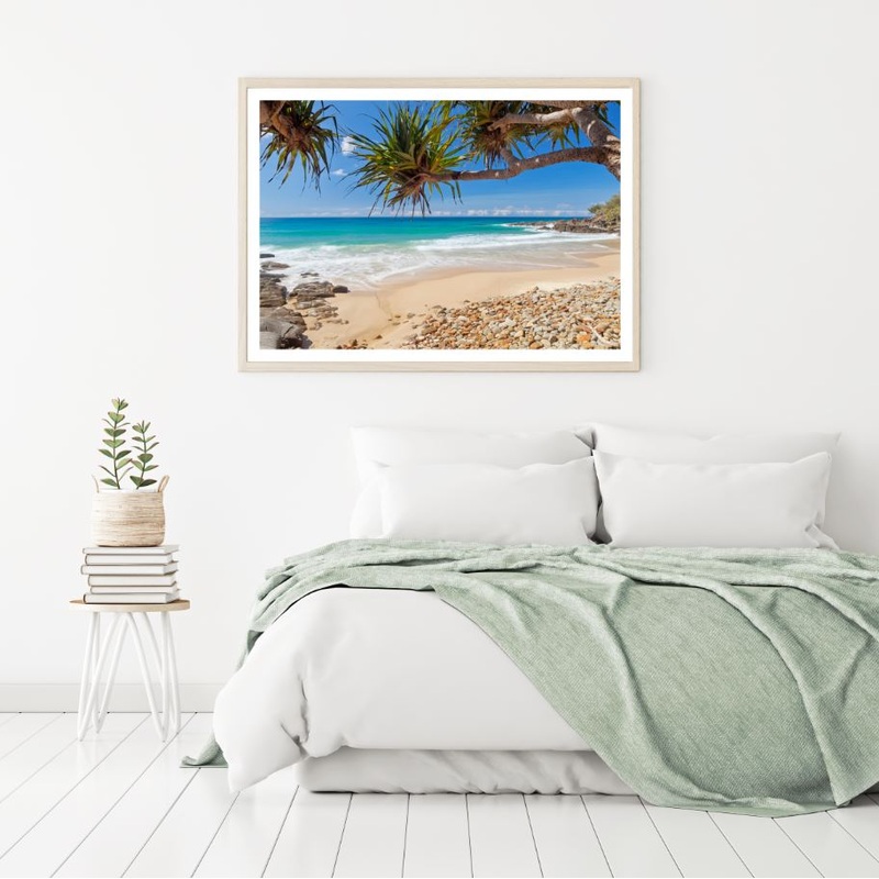 Trees Near Sea Scenery   Photograph Home Decor Premium Quality Poster Print Choose Your Sizes