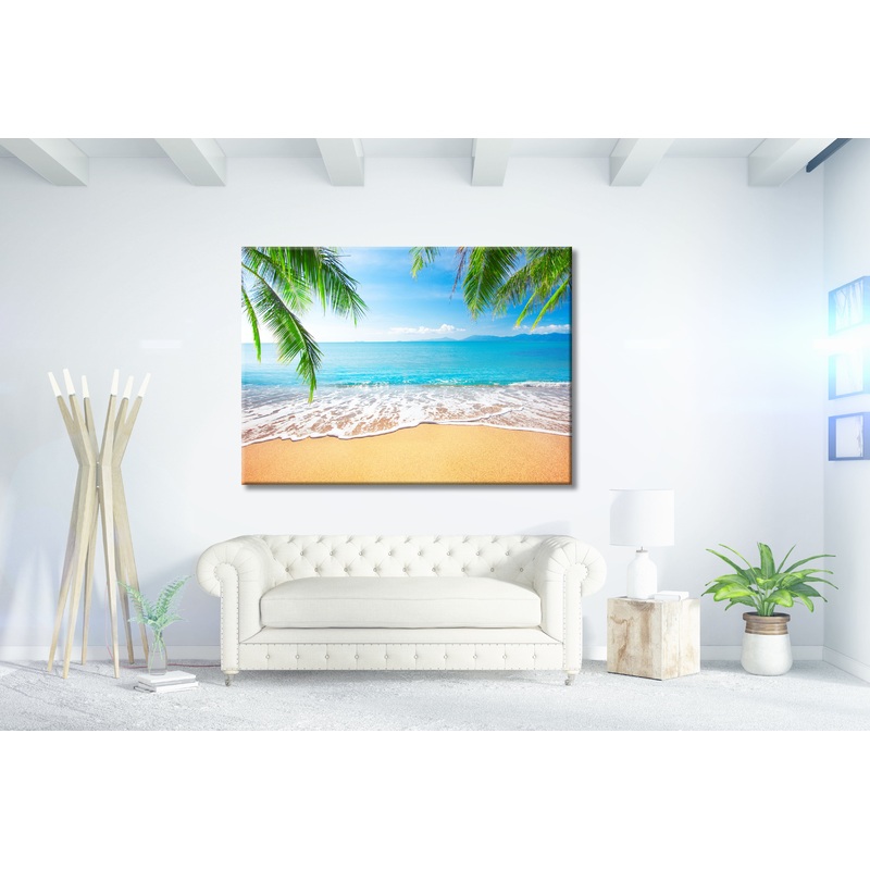 Tropical Beach Palm  Print 100% Australian Made