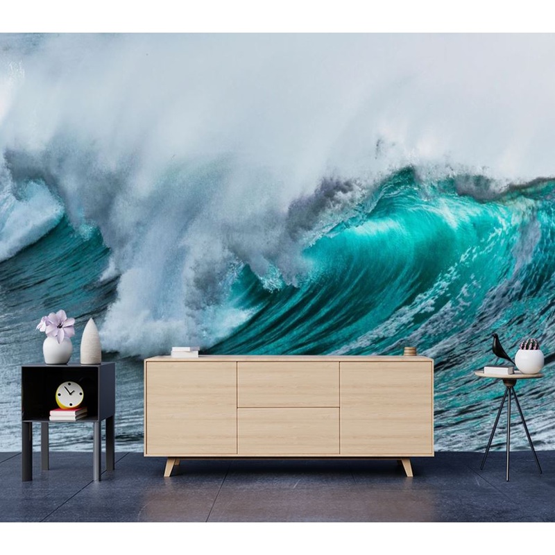 Wallpaper Murals Peel and Stick Removable Wave Crashing High Quality